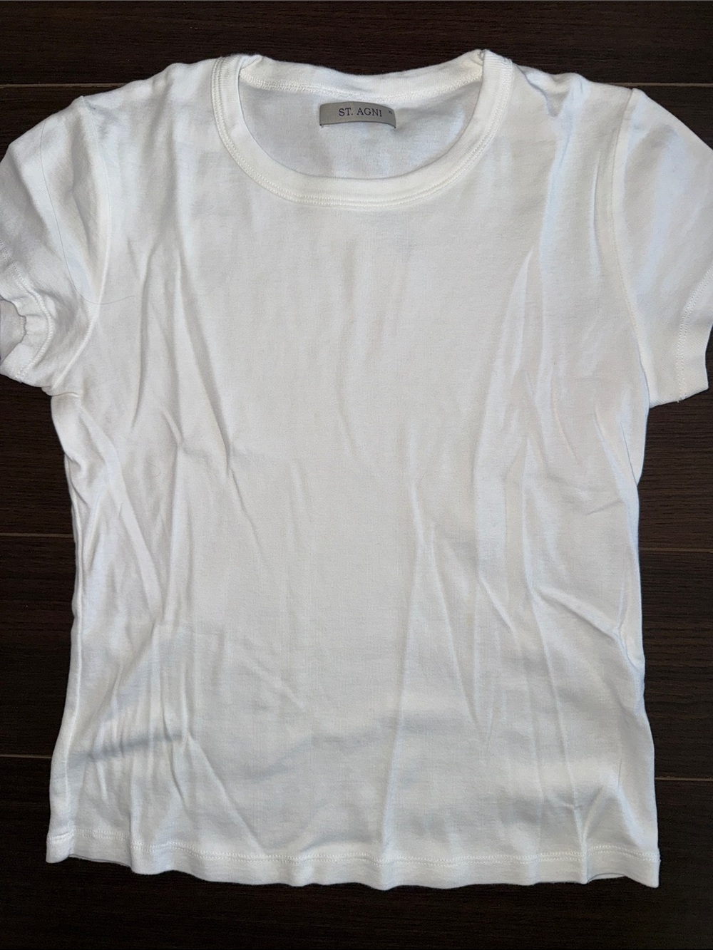 St. Agni White Short-Sleeve Baby Crewneck Tee, X-Small - Picture 5 of 9